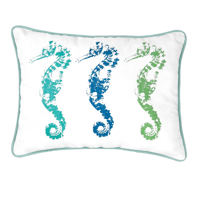 3 Seahorses Pillow