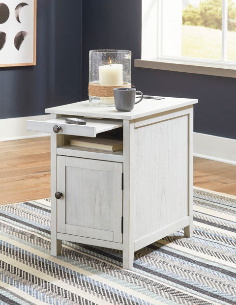 Treytown Chairside End Table- Antique White