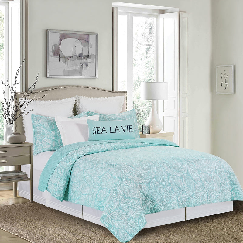 Blue Tropics Quilt Set- Twin