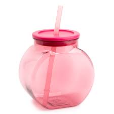 Sip Plastic Fishbowl Tumbler- Red Fuschia