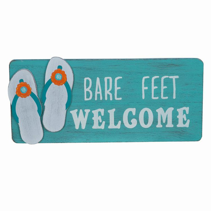 Bare Feet Welcome Wall Plaque