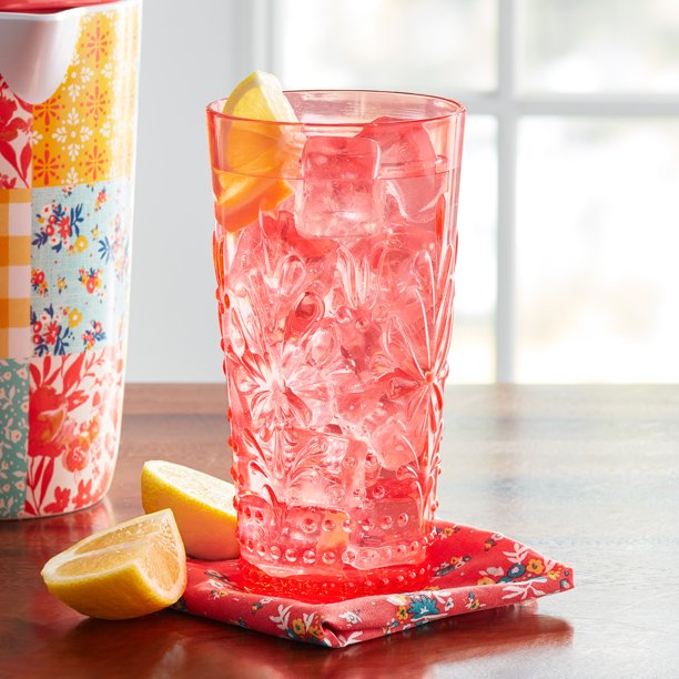 Pioneer Woman Sunny Days Tall Tumbler- Coral
