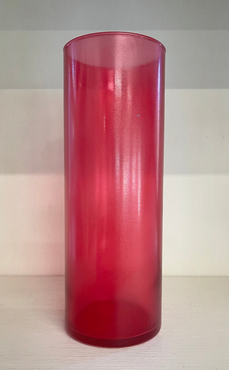 Cylinder Glass Vase- Red Sea Glass