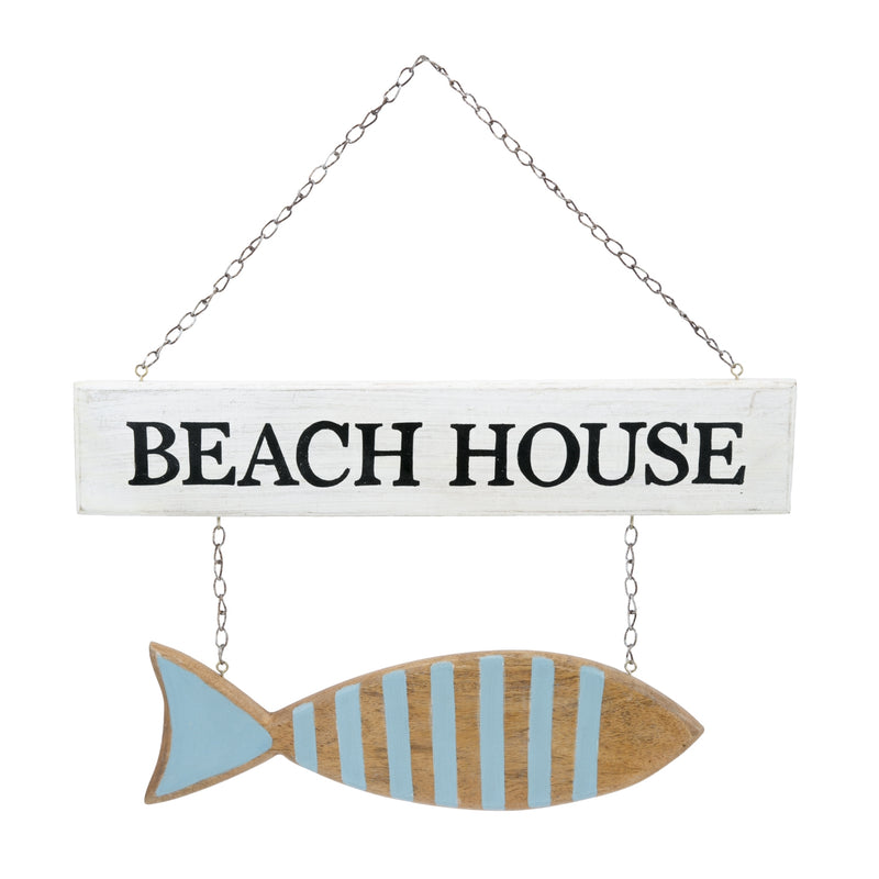 Beach House with Fish Sign