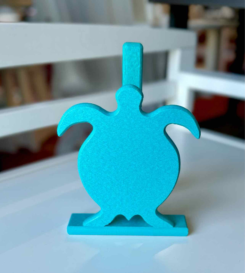Turtle Front Paper Towel Holder- Aruba Blue