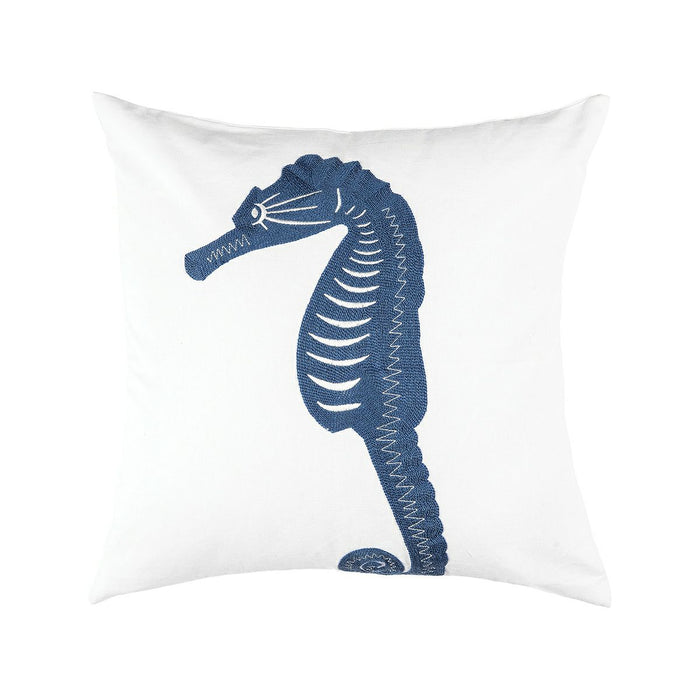 Chain Stitch Pillow- Reef Shores Seahorse