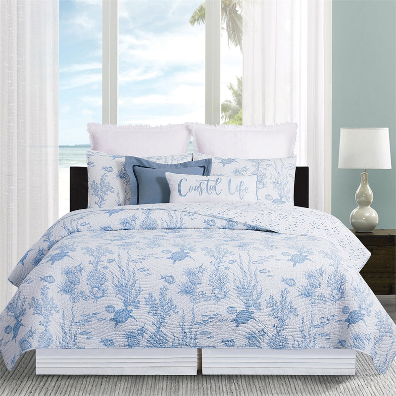 Makara Reef Quilt Set- Full/Queen