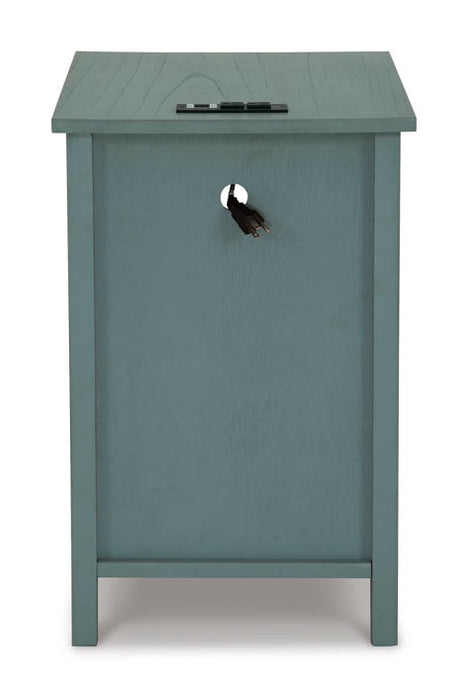 Treytown Chairside End Table- Teal