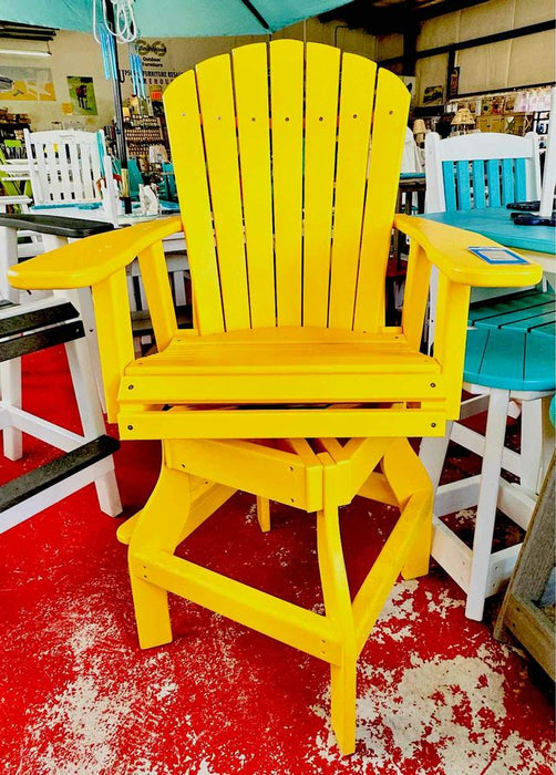 Bar Height Adirondack Swivel Chair- Yellow