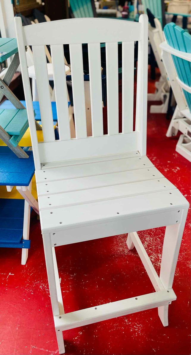 20" Bar Height Side Chair- White