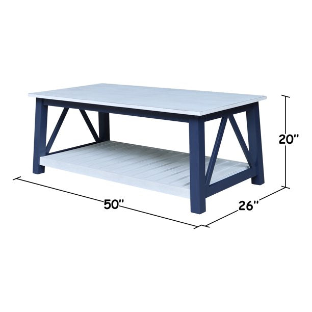 Surrey Coffee Table- Chalk & Blue