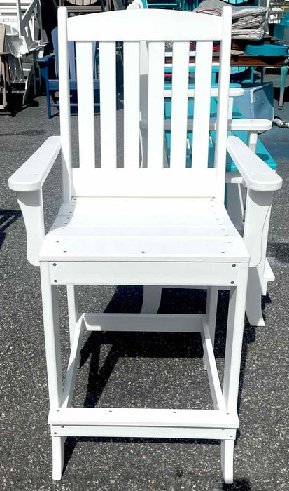 20" Bar Height Arm Chair- White