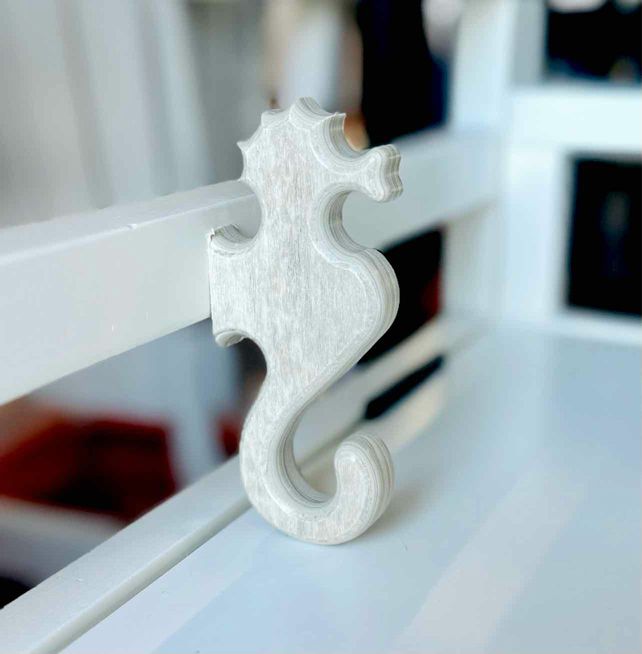 Seahorse Wall Hook- Pale Aspen