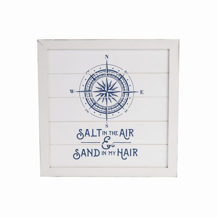 Salt Air Compass Plaque