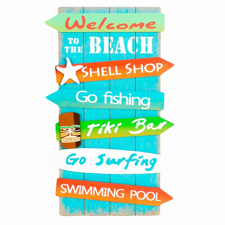 Beach Directions Arrow Plaque