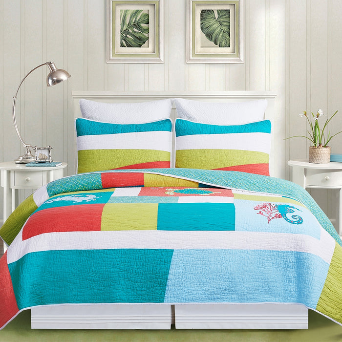 Santorini Quilt Set- King