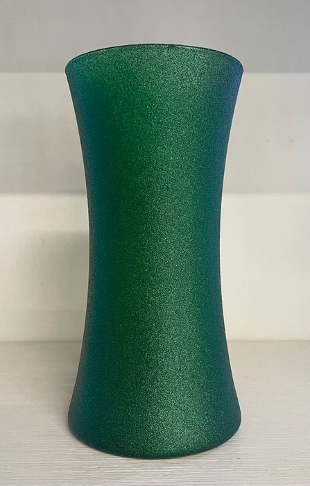 Sydney Glass Vase- Dark Green Glitter Blast