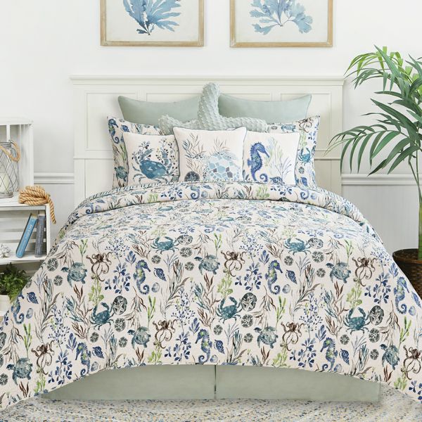 Crescent Bay Quilt Set- Full/Queen