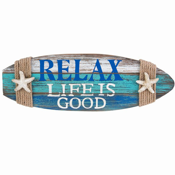 Relax Surfboard Shape Plaque