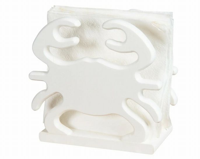 Crab Napkin Holder- White