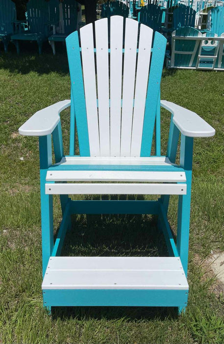 Big Kahuna Balcony Chair- White & Aruba Blue