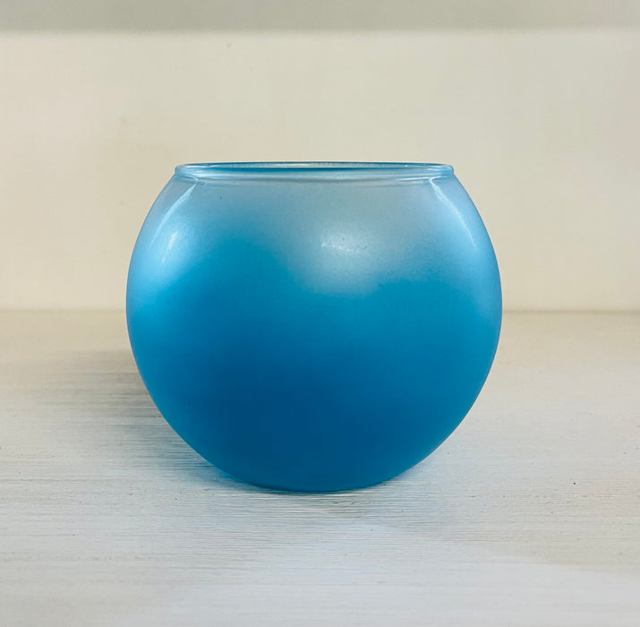 Glass Bubble Vase- Teal