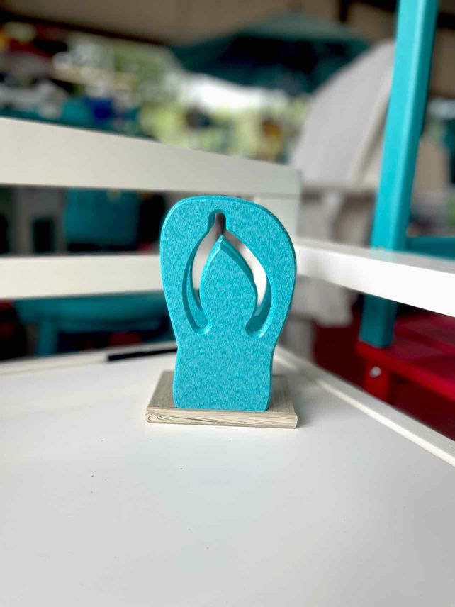 Flip-Flop in the Sand Napkin Holder- Aruba Blue