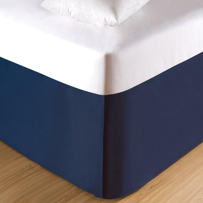 Solid Blue Bed Skirt- Twin