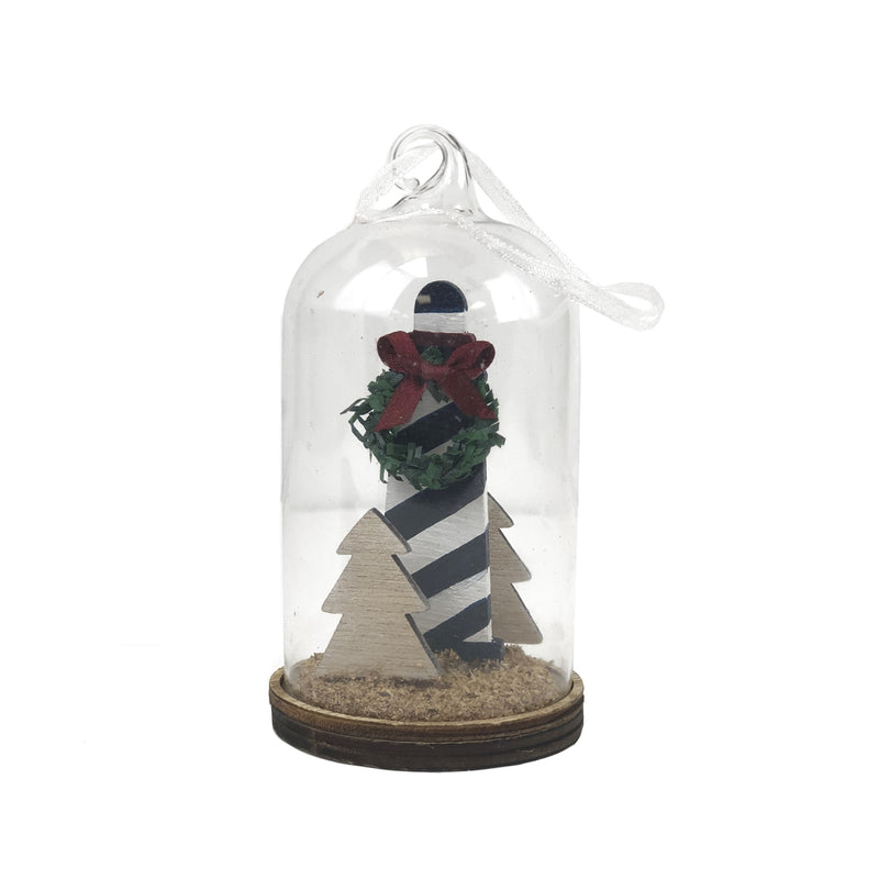 Christmas Ornament- Glass Dome Lighthouse