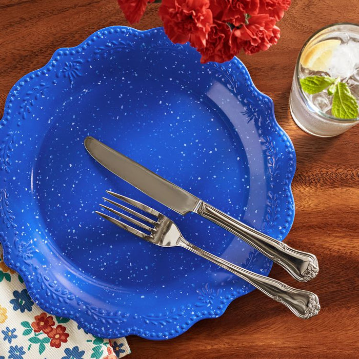 Pioneer Woman Cobalt Blue Juliette Dinner Plate — Upscale Furniture