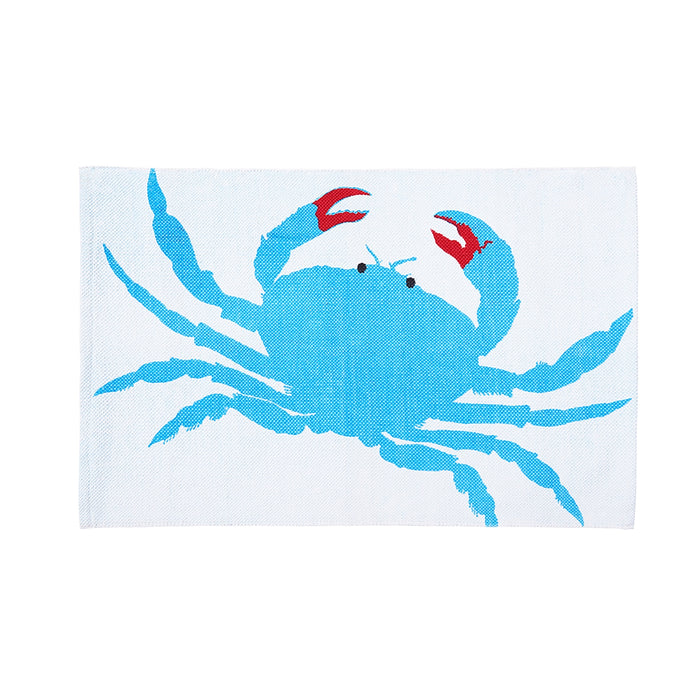 Dhurrie Mat- Blue Crab