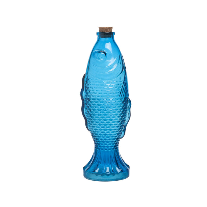 Glass Fish Corked Bottle- Large