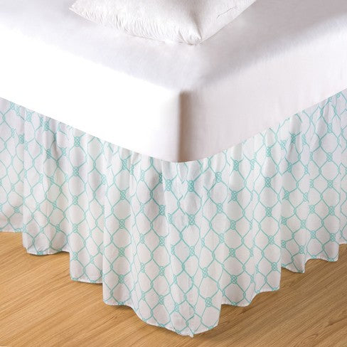Turquoise Bay Bed Skirt- Twin