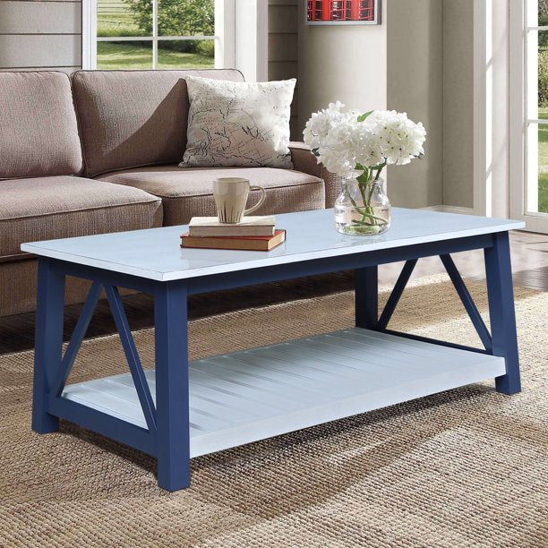 Surrey Coffee Table- Chalk & Blue