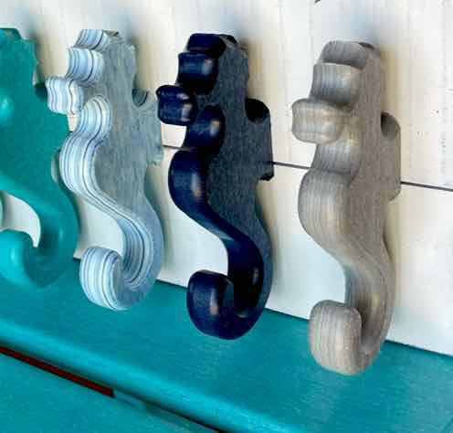 Seahorse Wall Hook- Patriot Blue