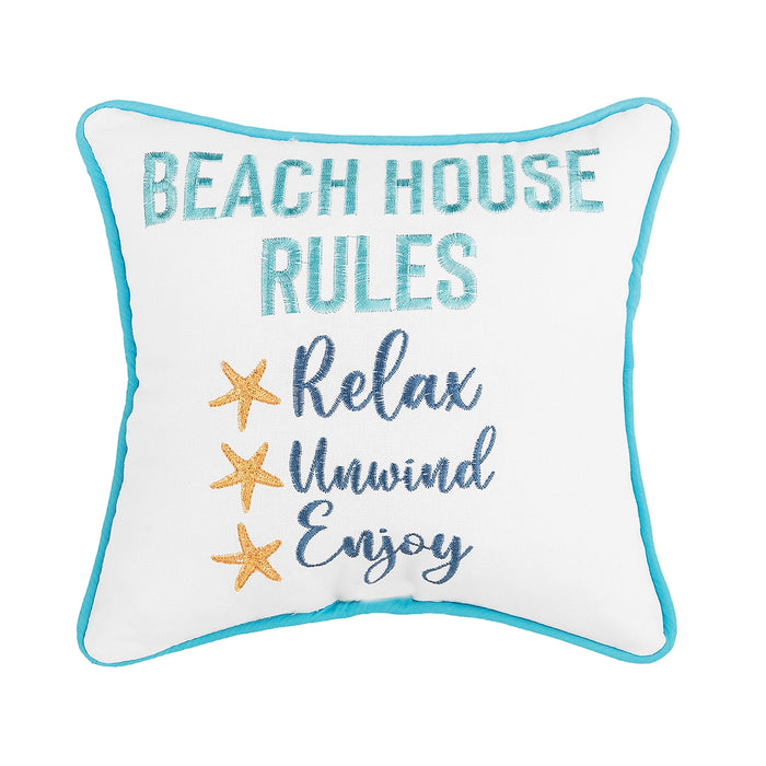 Beach House Rules Pillow
