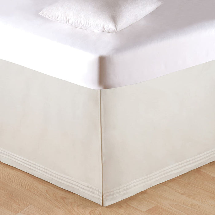Soft White Tailored Bed Skirt- Twin