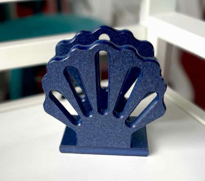 Seashell Napkin Holder- Patriot Blue