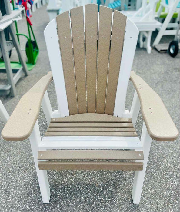 Adirondack Dining Chair- Weather Wood & White