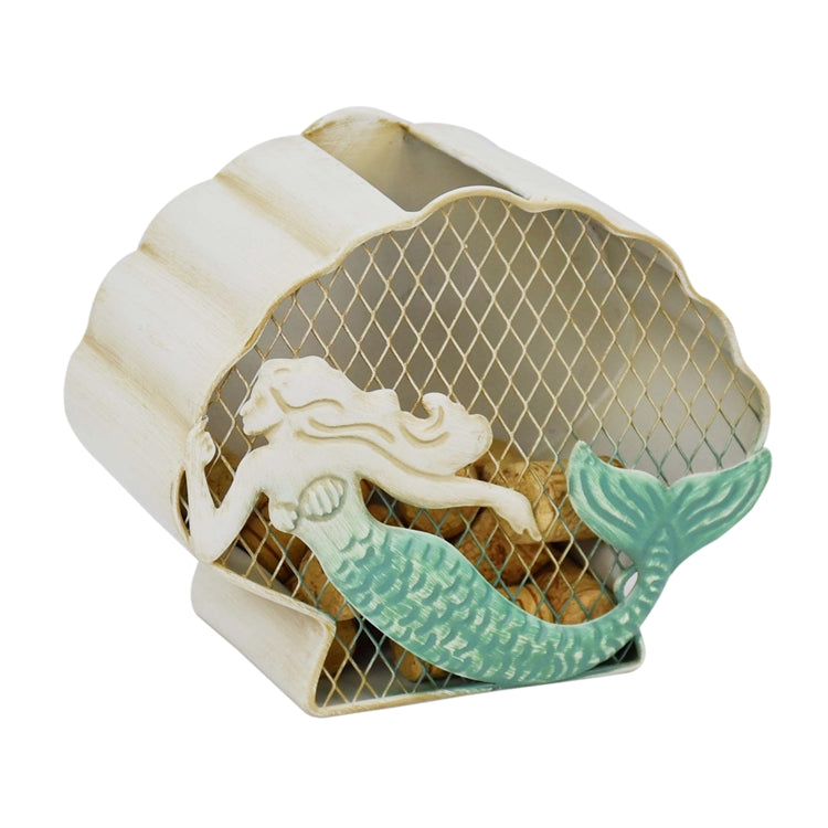 Metal Mermaid Shell Cork Holder