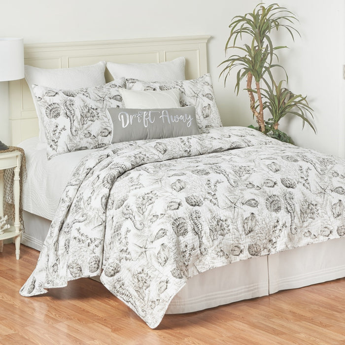 Fenwick Isle Gray Quilt Set- Full/Queen